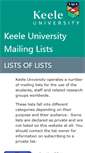 Mobile Screenshot of maillists.keele.ac.uk